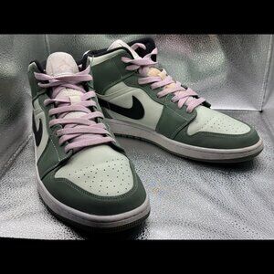 Size 12 - Nike Air Jordan 1 Mid CZ0774-300 Dutch Men Green Basketball Shoes
